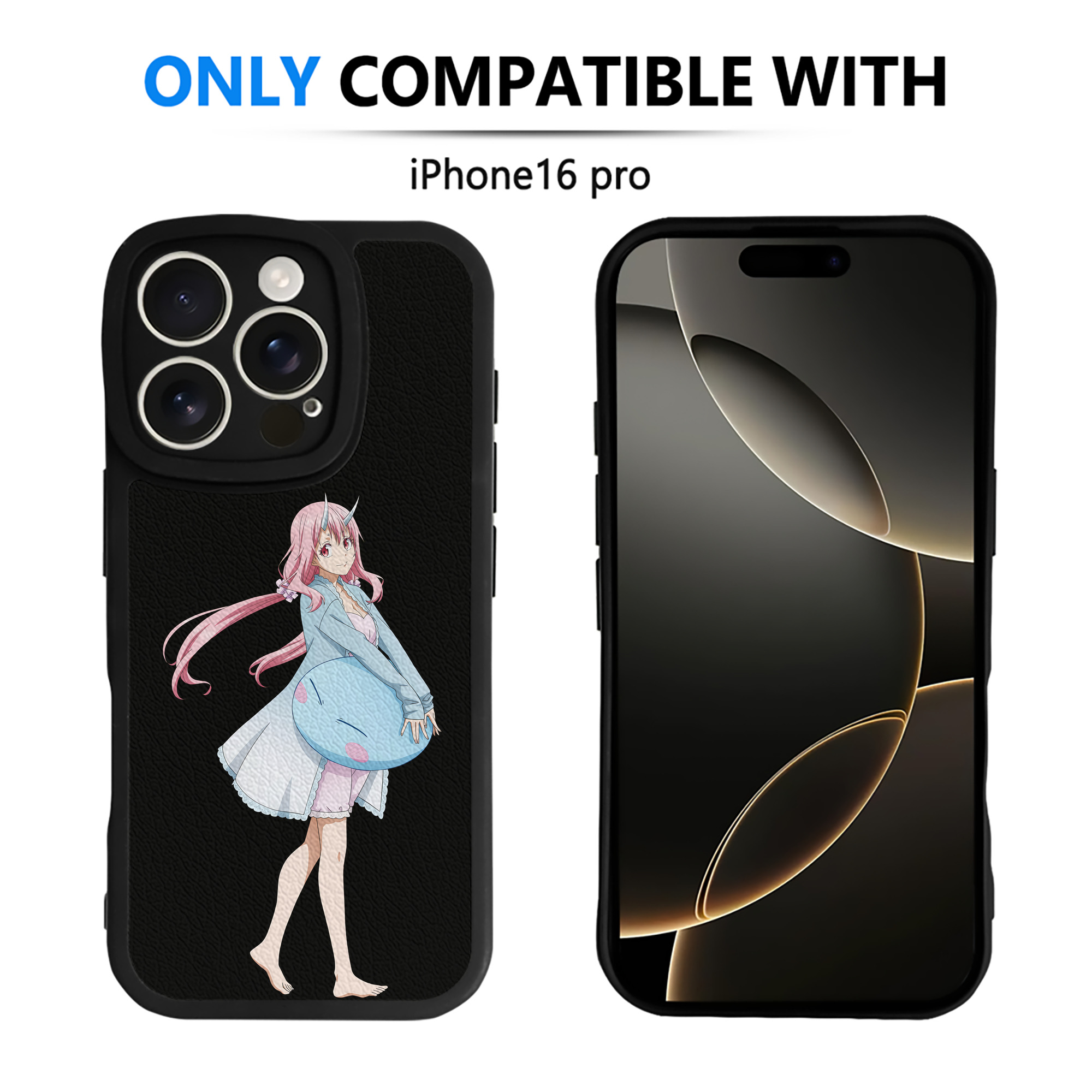 （画像用） 転スラ Regarding Reincarnated to Slime 【iPhone 16シリーズ対応】シリコンスマホケース（レザー調） 材質：シリコン